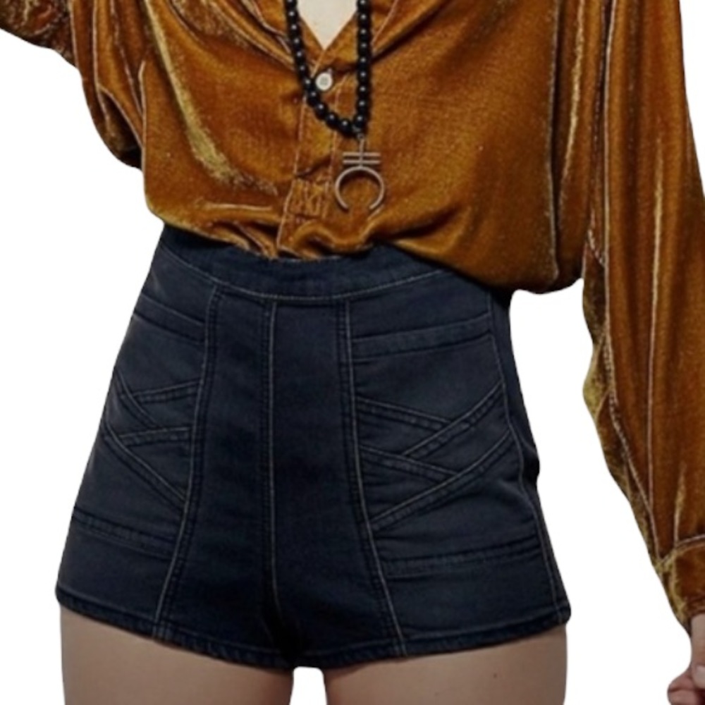 Free People Radar Love dark denim shorts size 28